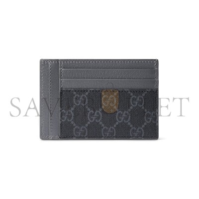 GUCCI GREY TRIM GG CARD CASE 856561 (12*8cm) GUCCI GREY TRIM GG CARD CASE 856561 (12*8cm)